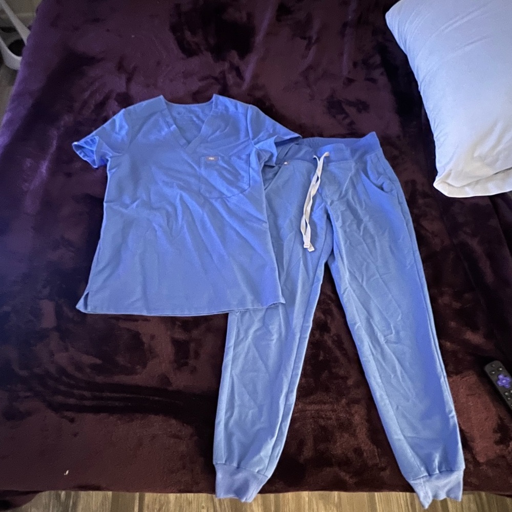 FIGS XXS Ciel Blue Scrubs
